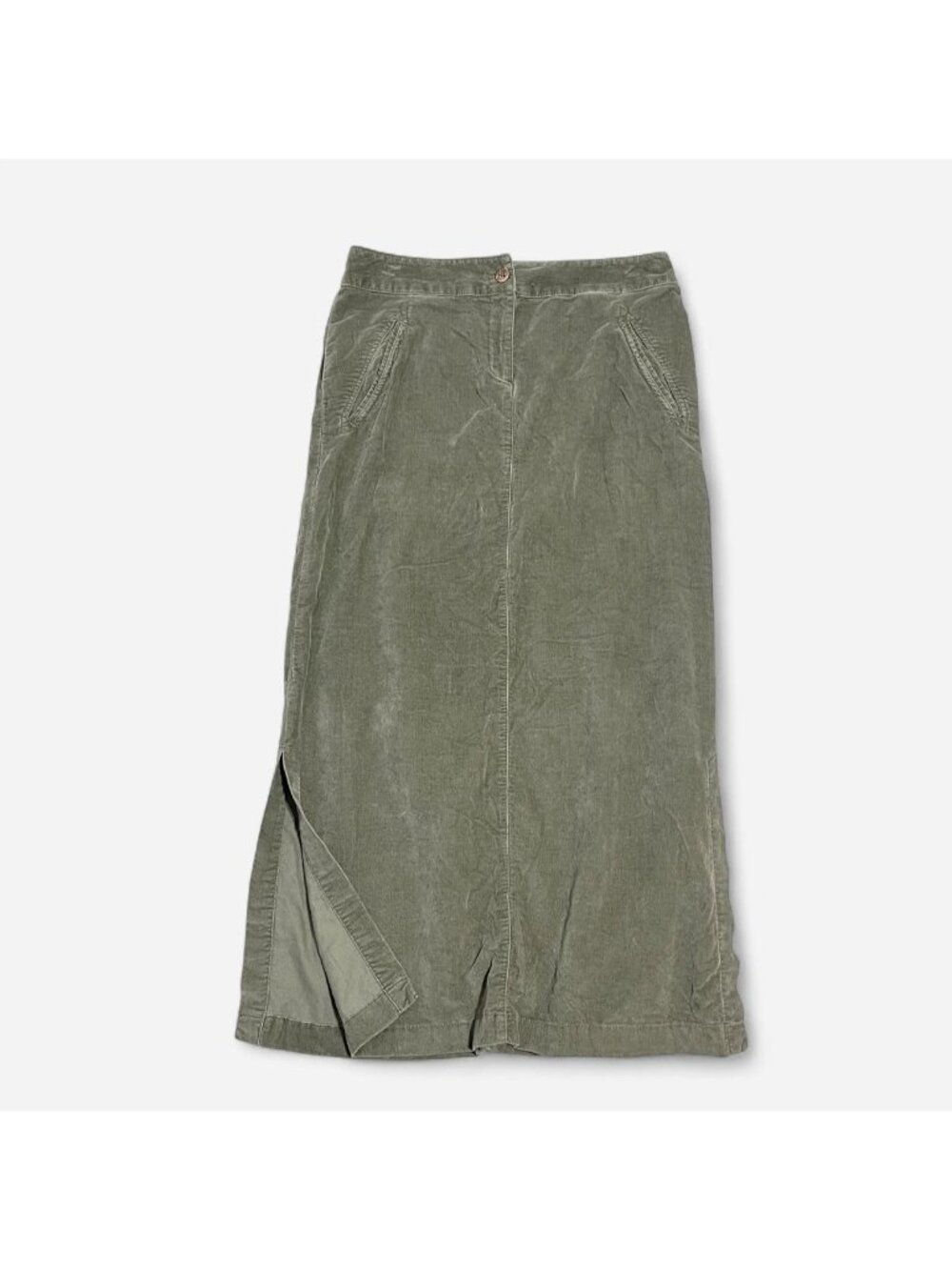 Green velour maxi skirt size 6